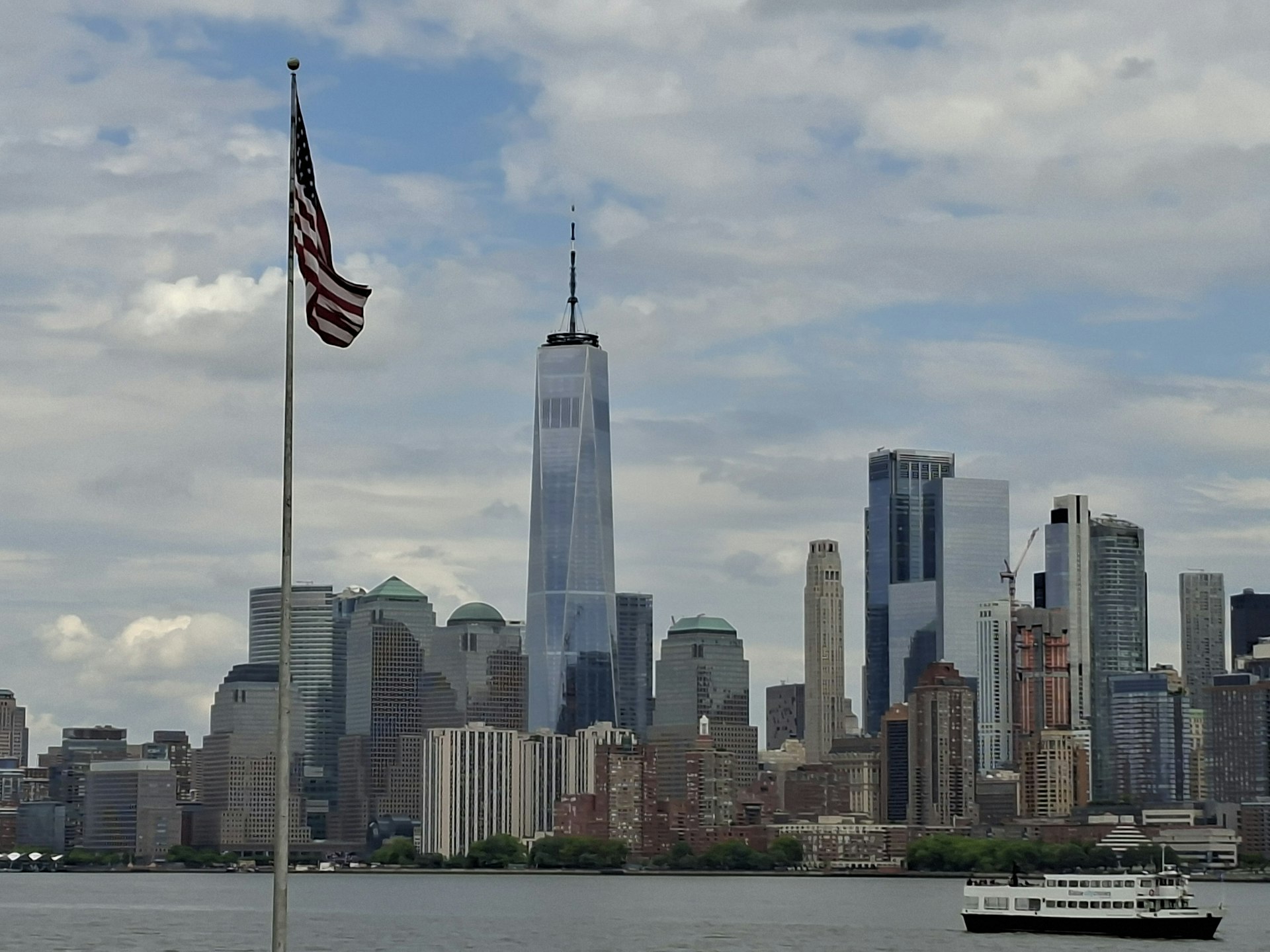 City financial district skyline with modern buildings
