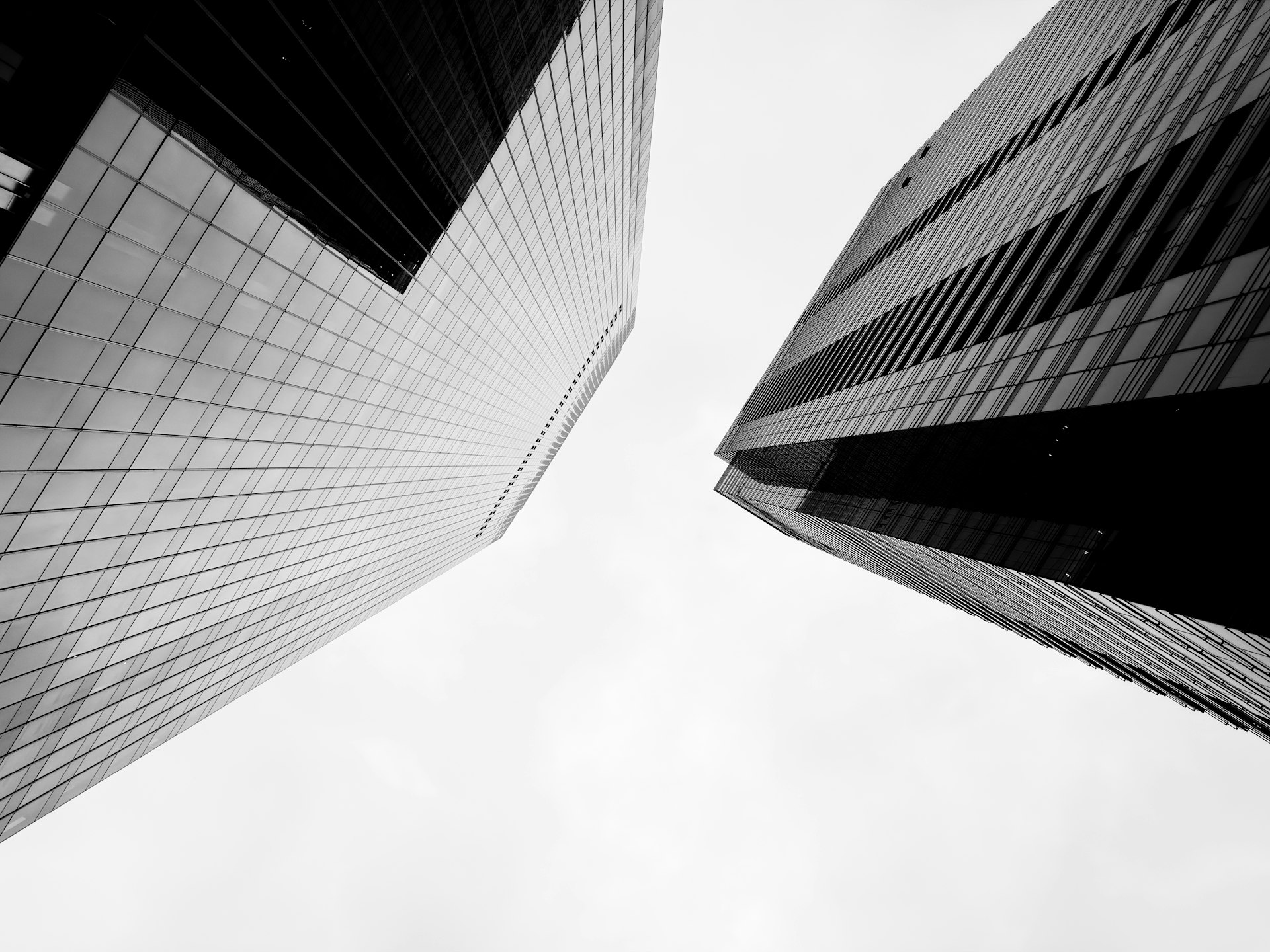 Modern skyscraper under clear blue sky