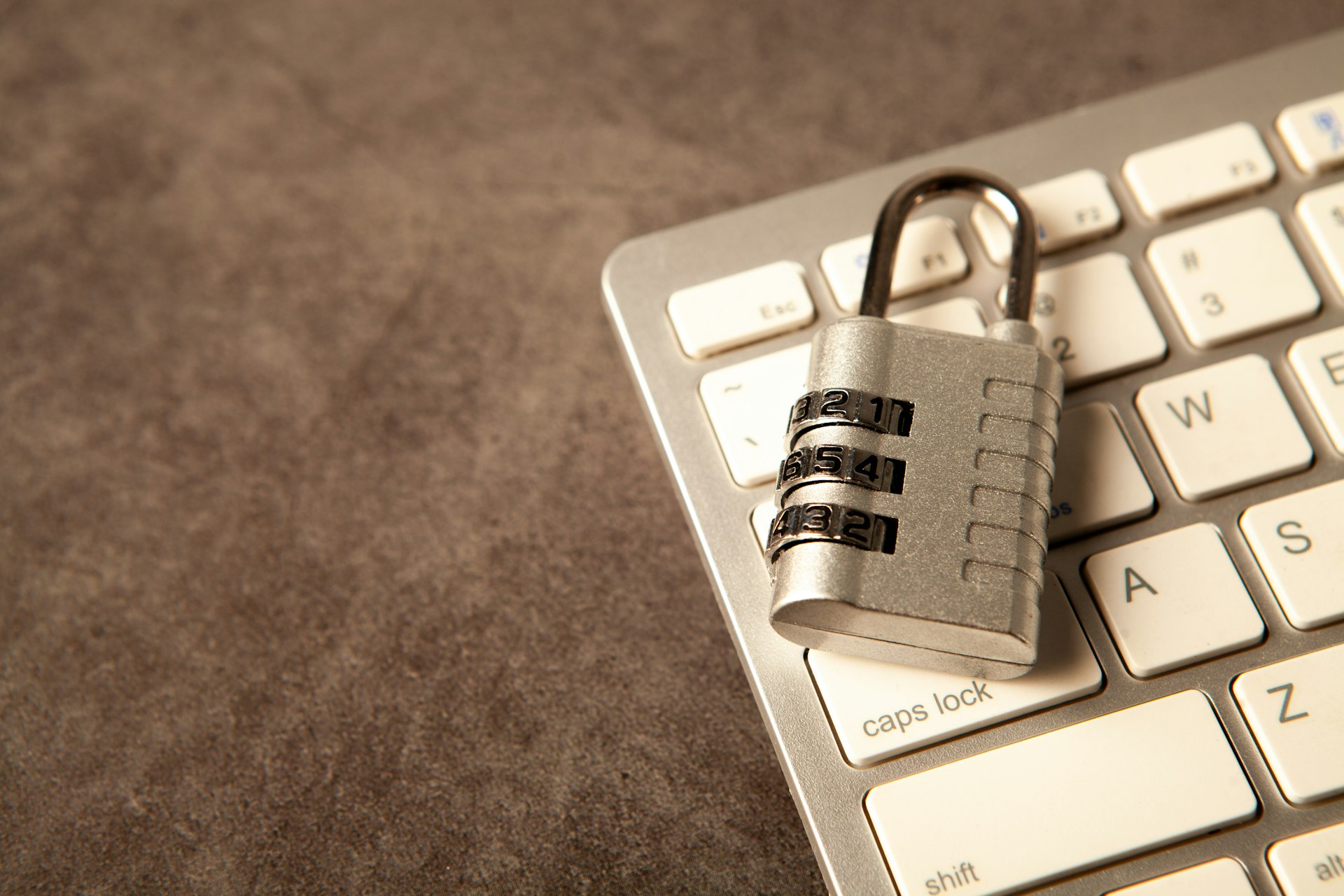 Digital security lock icon on a screen