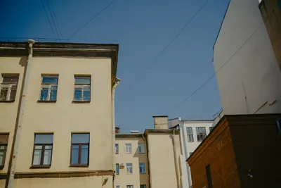 Modern office building under clear sky