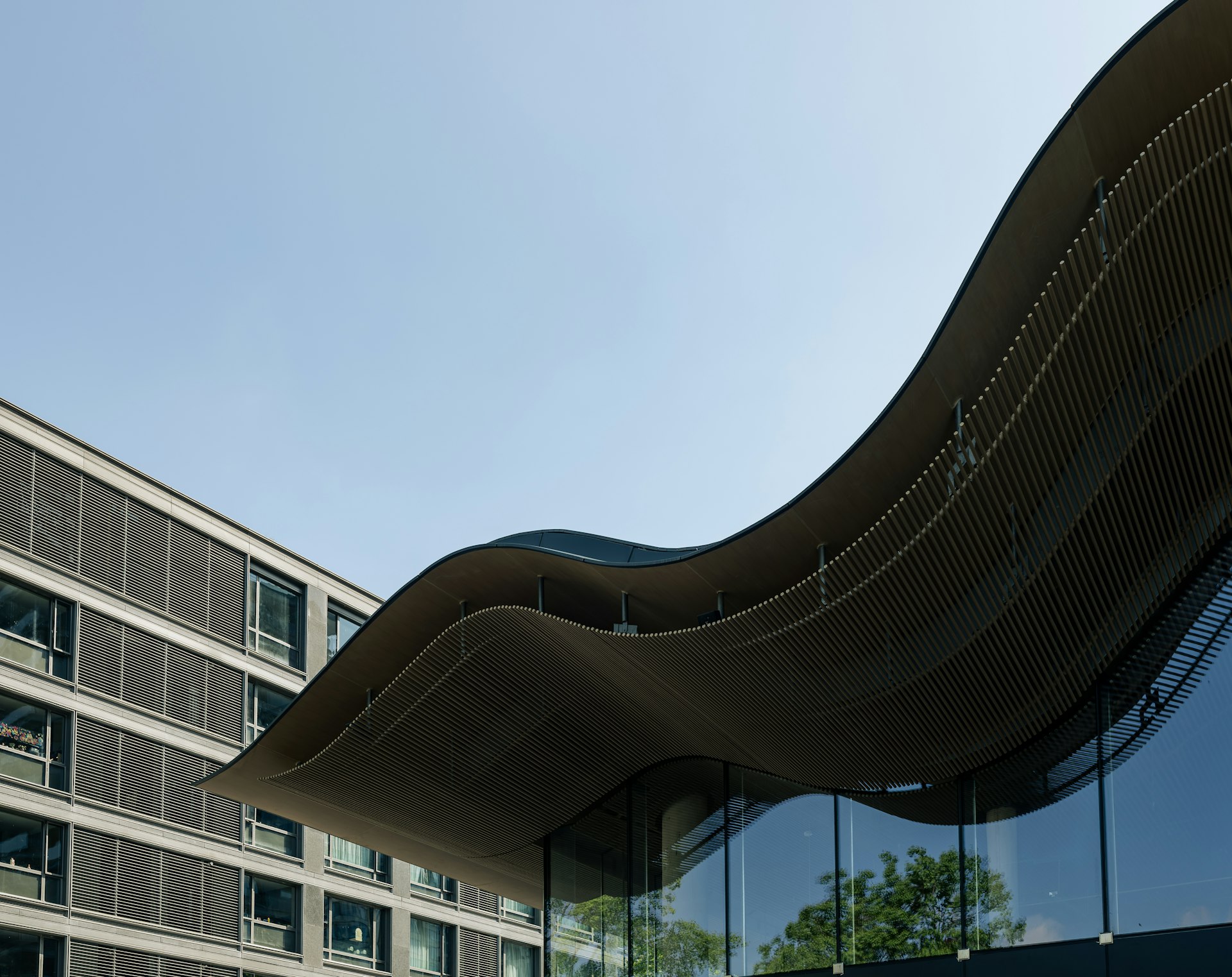 Bright modern office building exterior