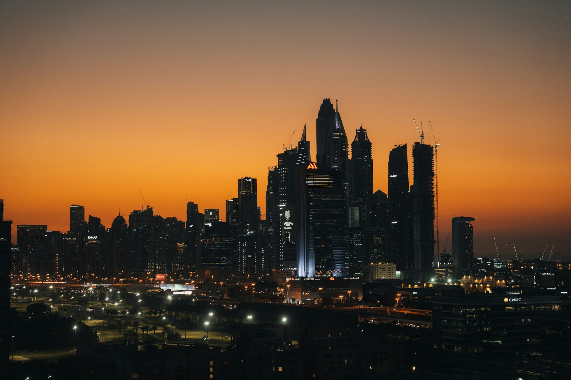 Modern architecture in Dubai's financial district, representing advanced land registries.