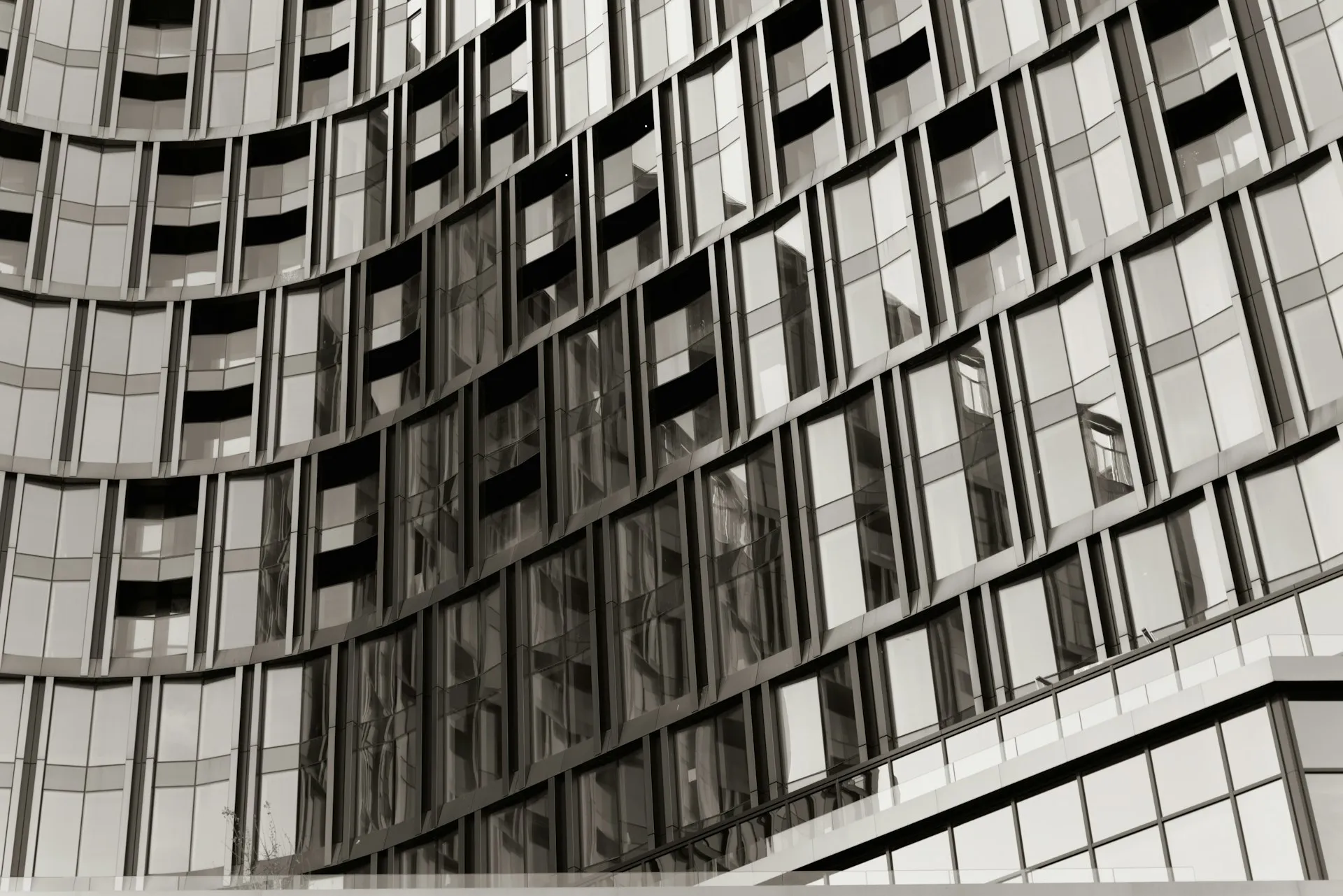 Modern office building under blue sky