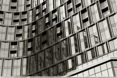Modern office building under blue sky