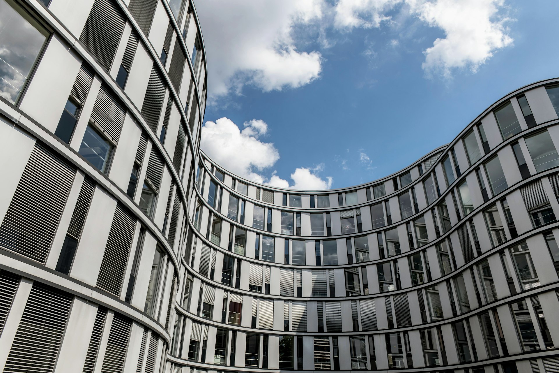Contemporary office building in sunlight