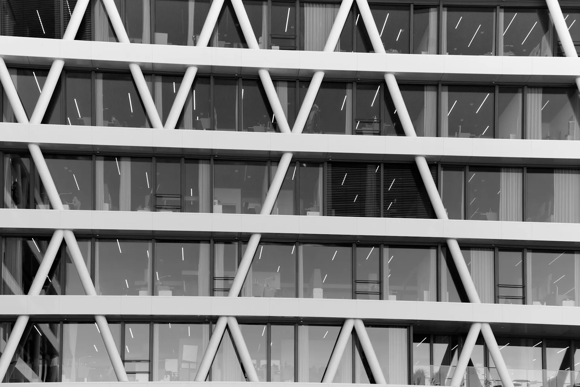 Modern office building under clear sky