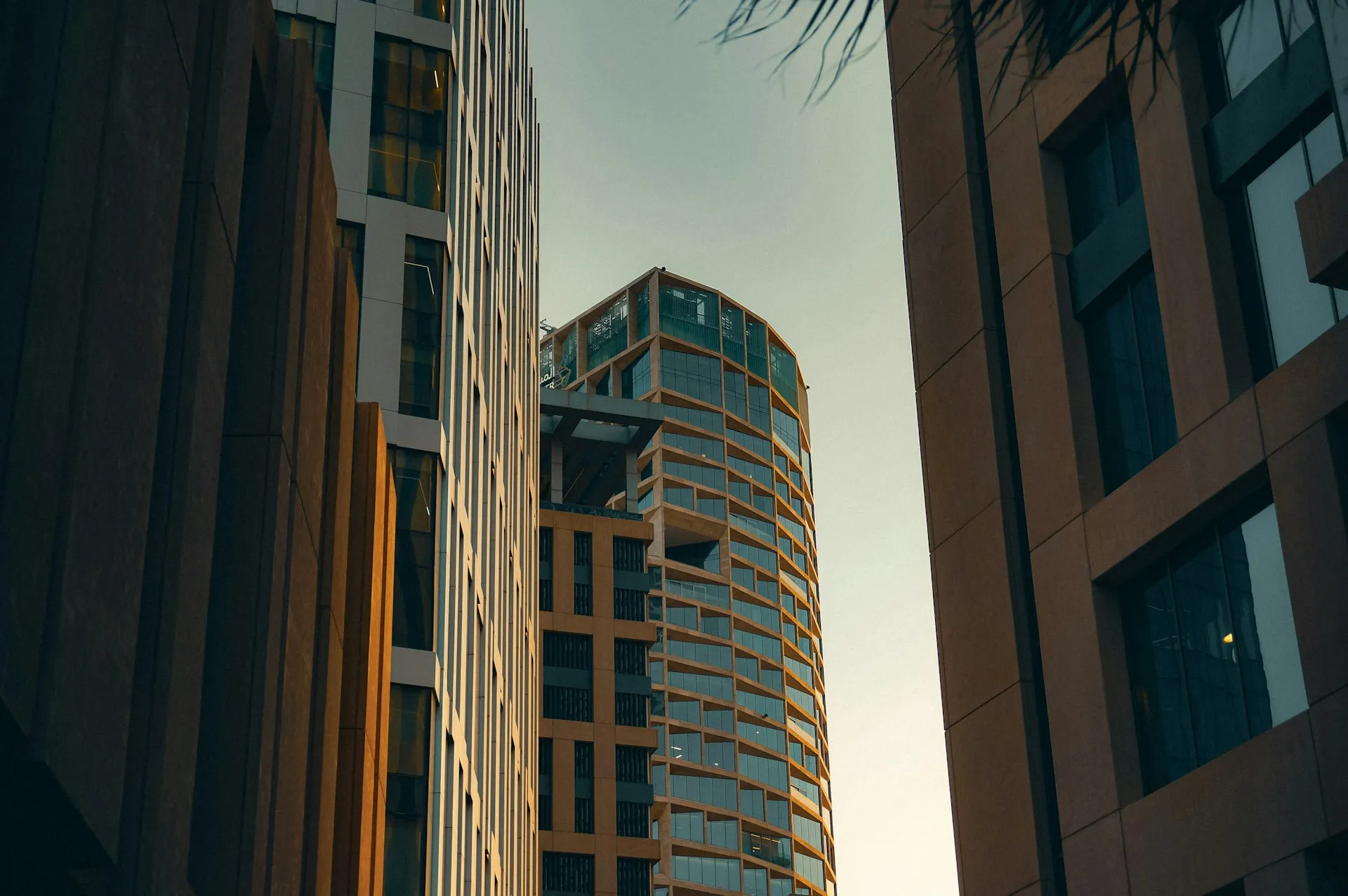 Modern skyscraper under bright daylight
