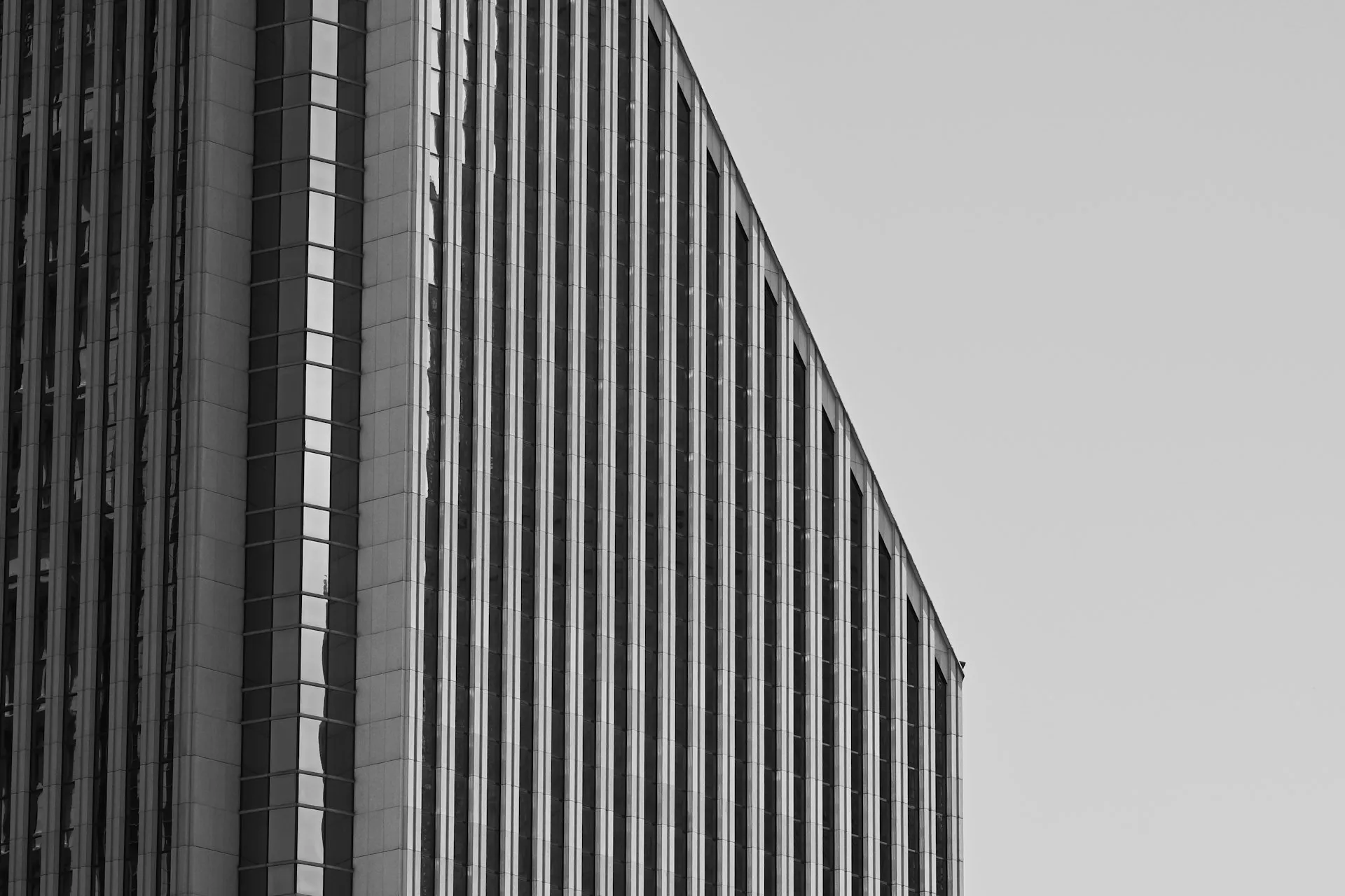 Modern skyscraper under bright daylight