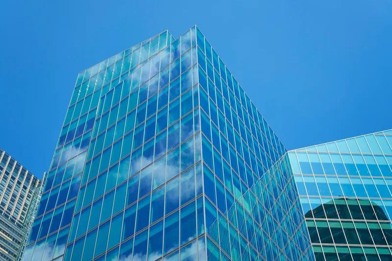 Bright modern office building exterior