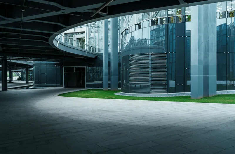 Bright modern office building exterior