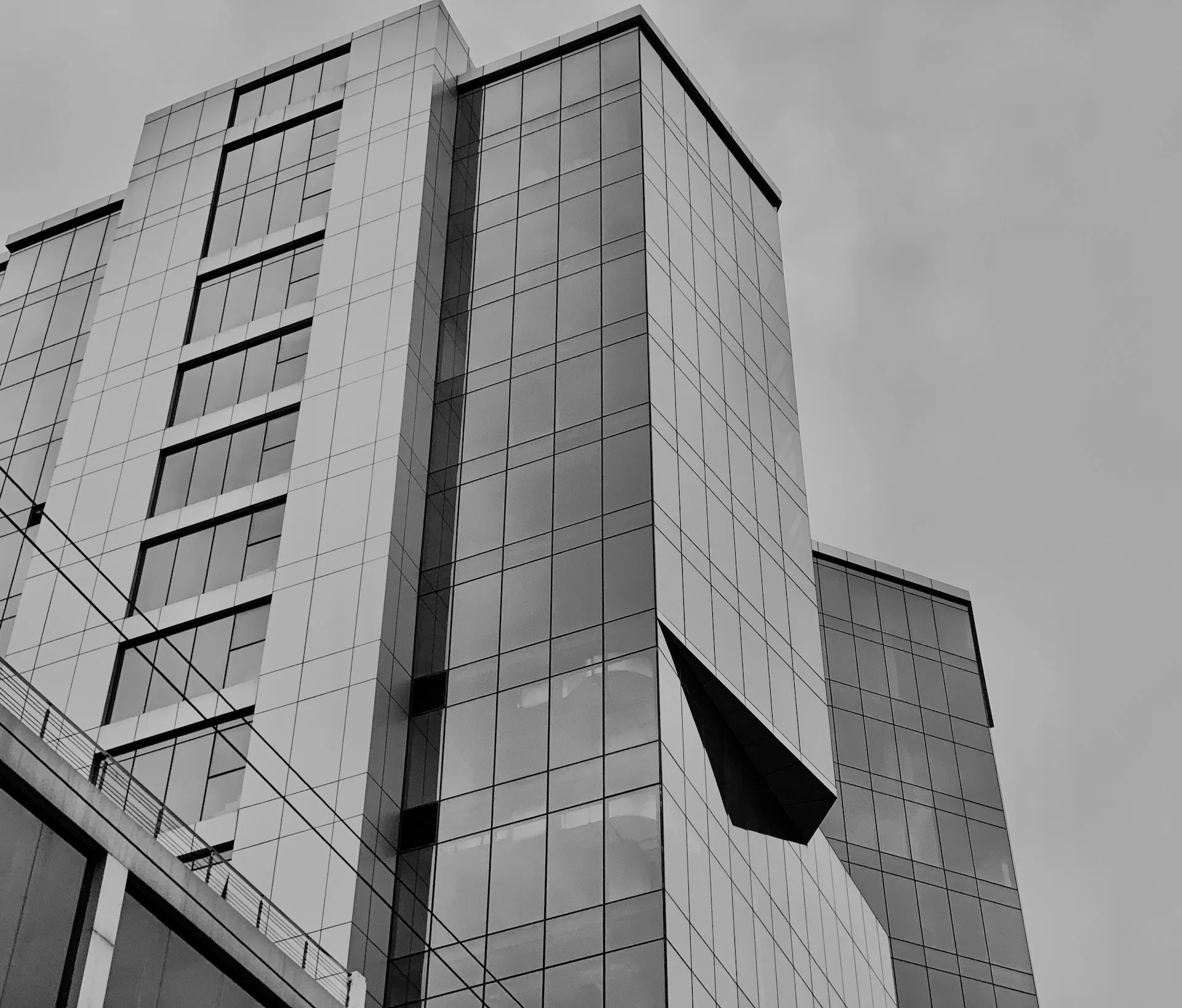 Modern office building with clear sky