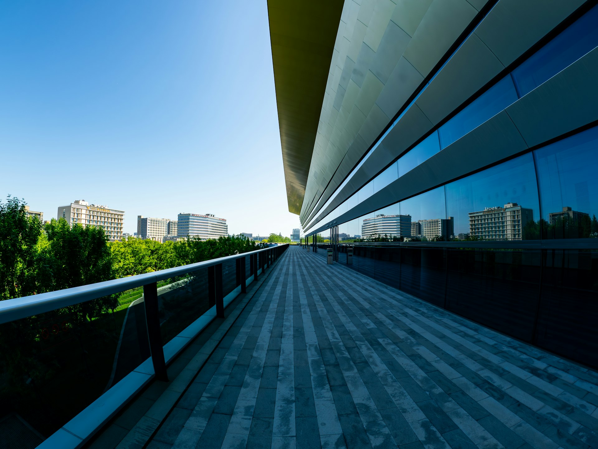 Bright modern office building exterior