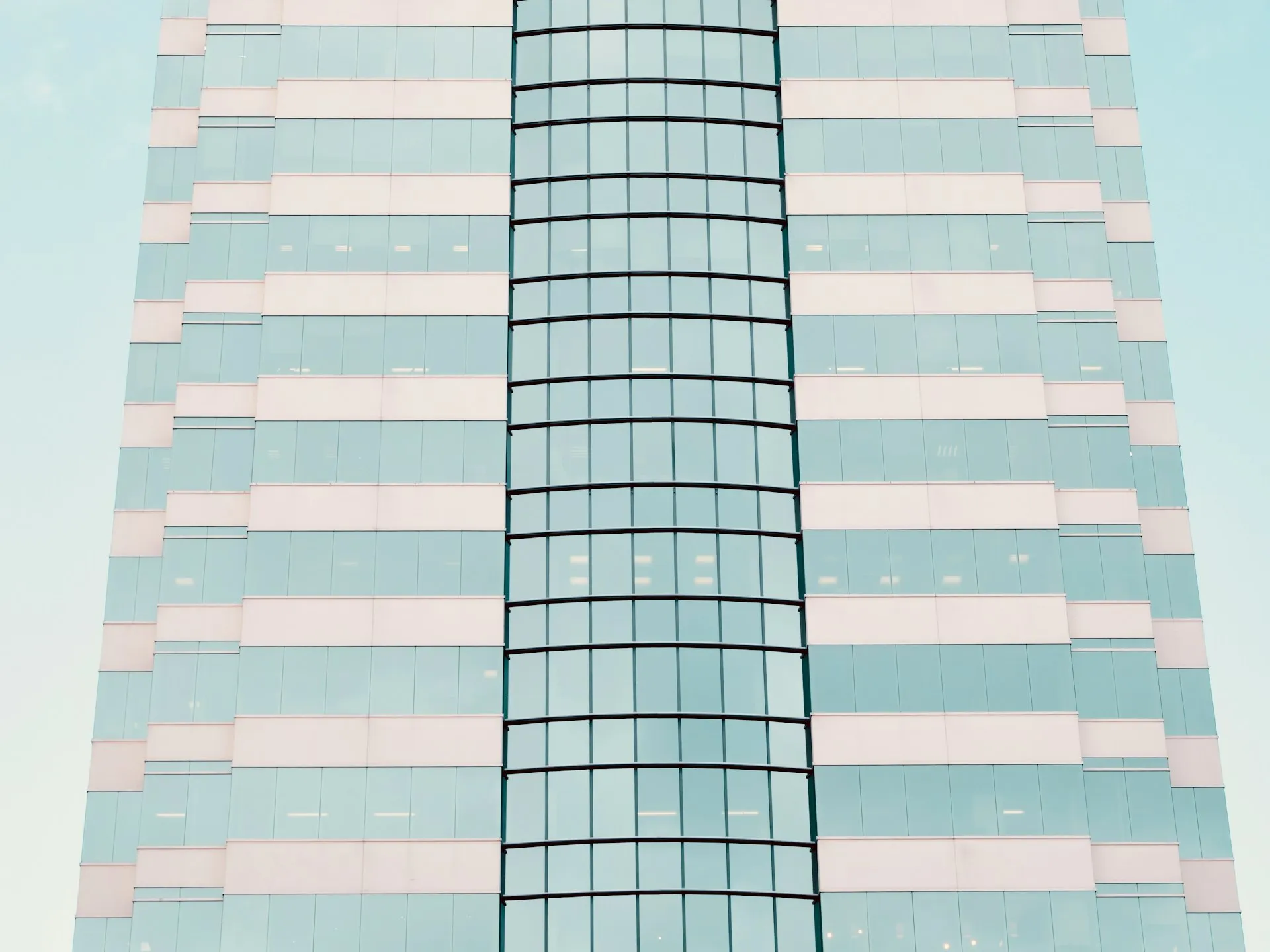 Modern office building with blue sky