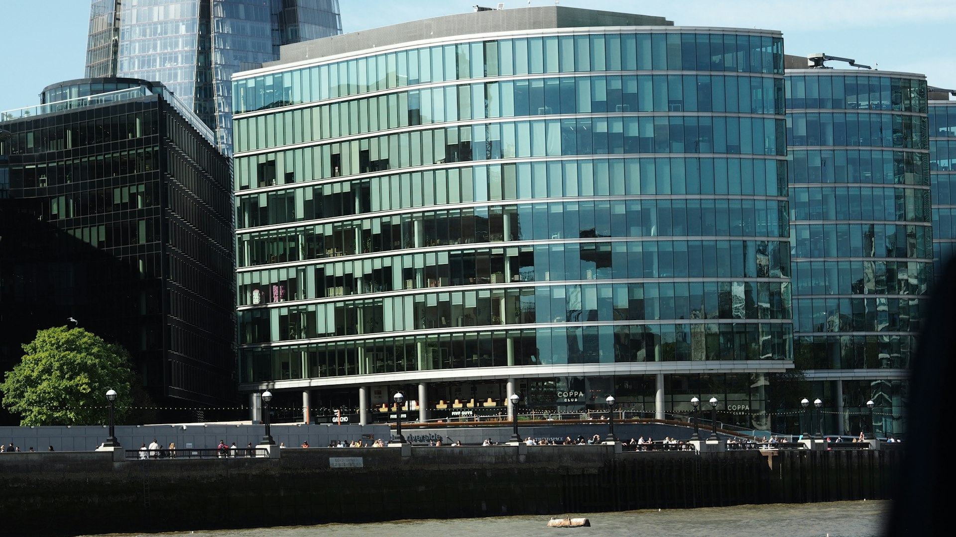 Modern bank building in daylight