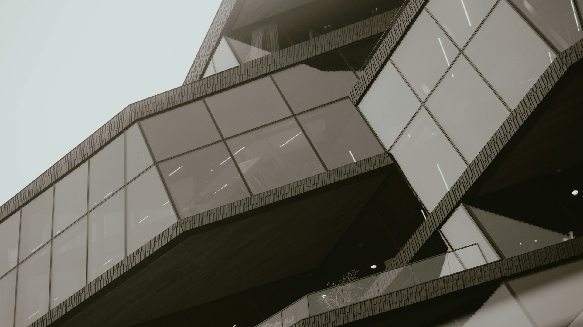 Modern skyscraper reflecting sunlight