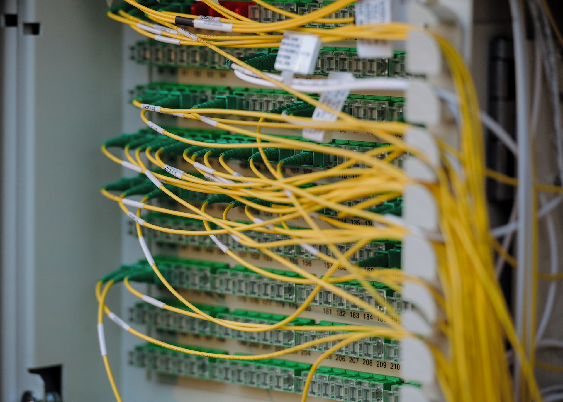 Rows of servers in a data center, representing robust technology infrastructure.
