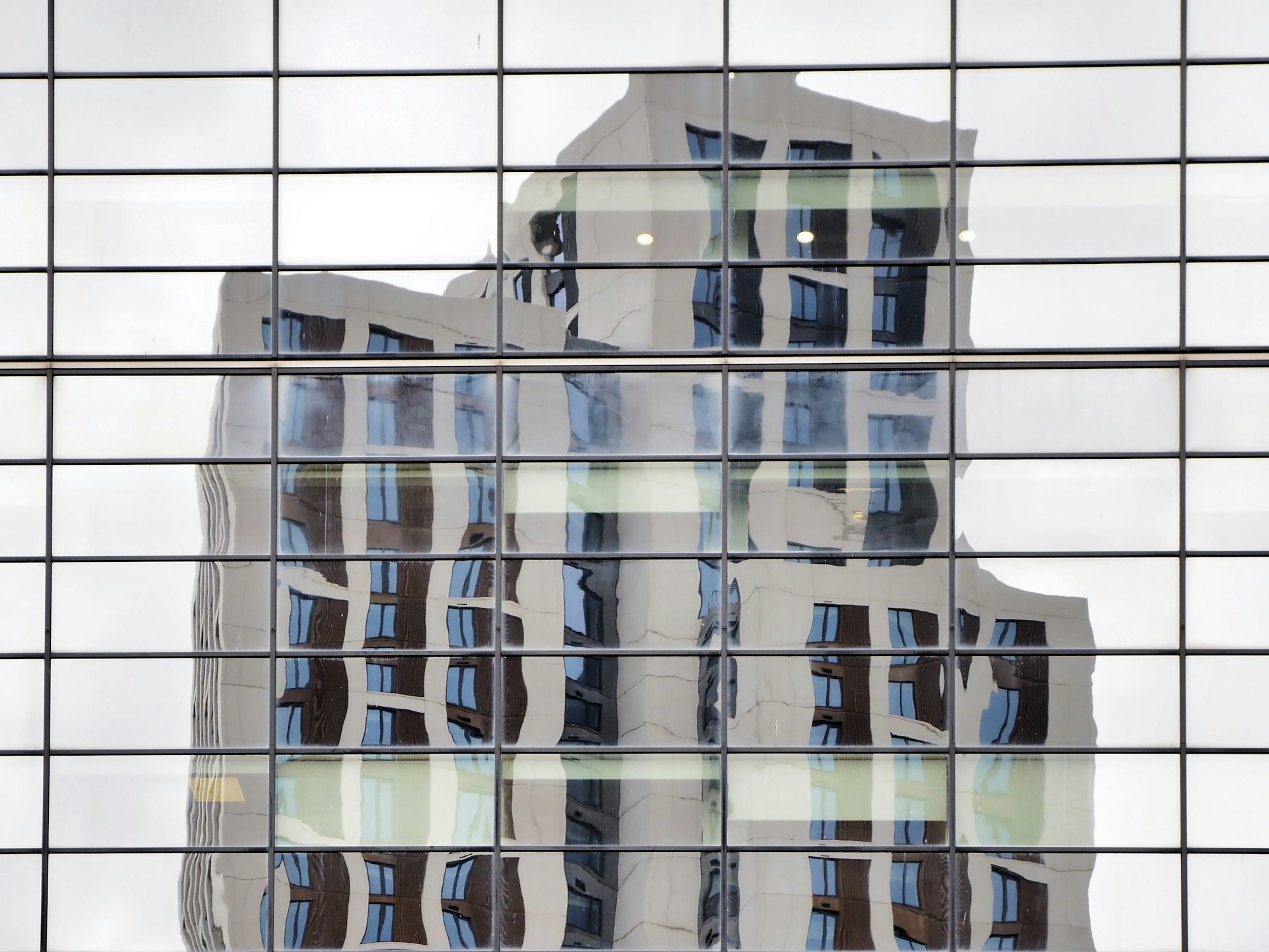 Modern office building under blue sky