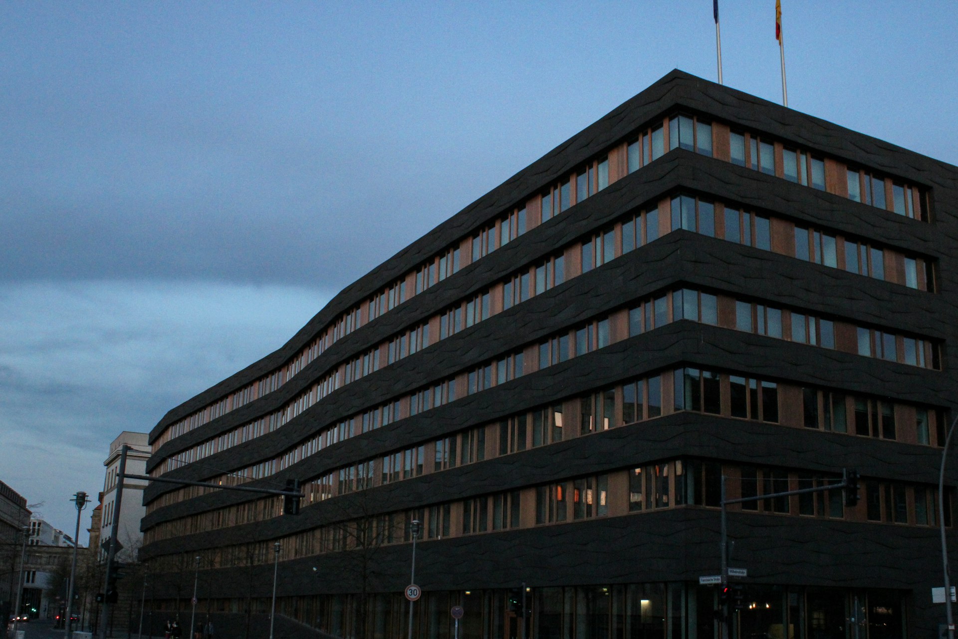 Bright modern office building exterior