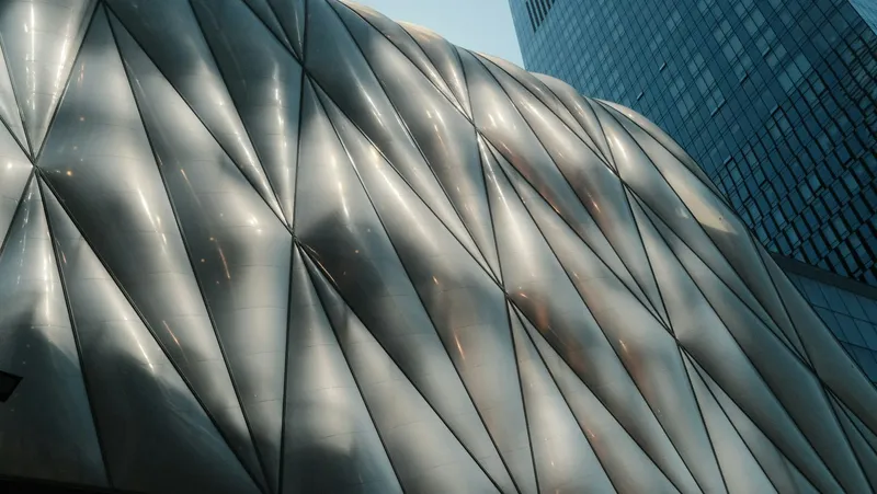 Modern skyscraper under bright daylight
