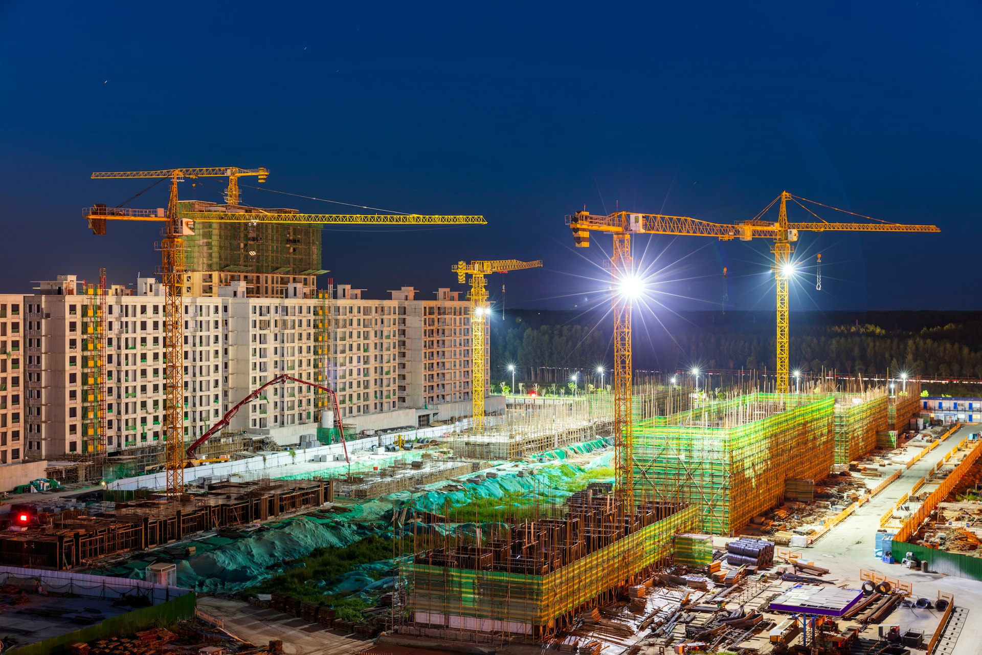 Build-to-rent scheme under construction, the stage where development and lease-up risk sits