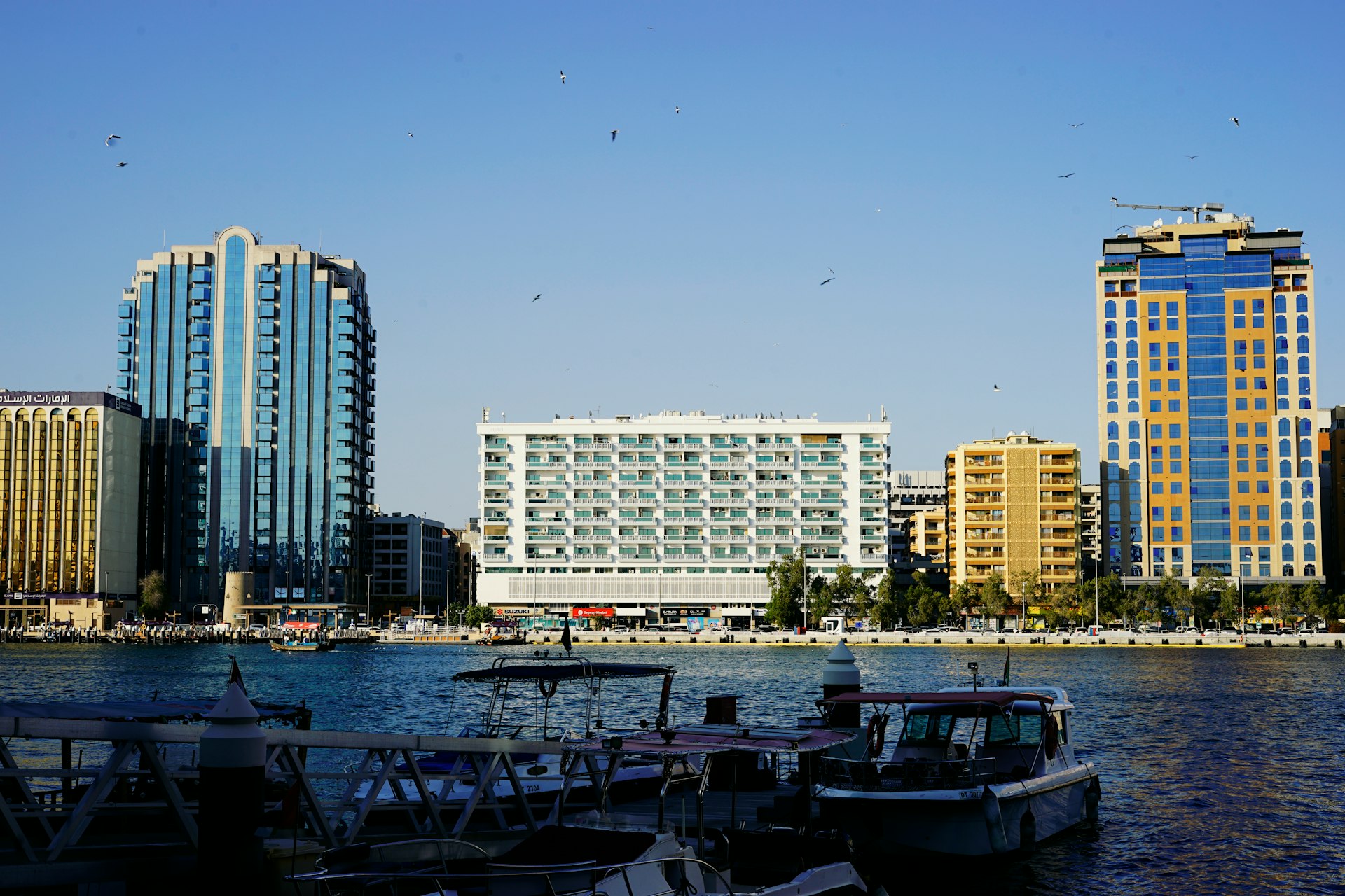 Residential towers overlooking Dubai Marina.
