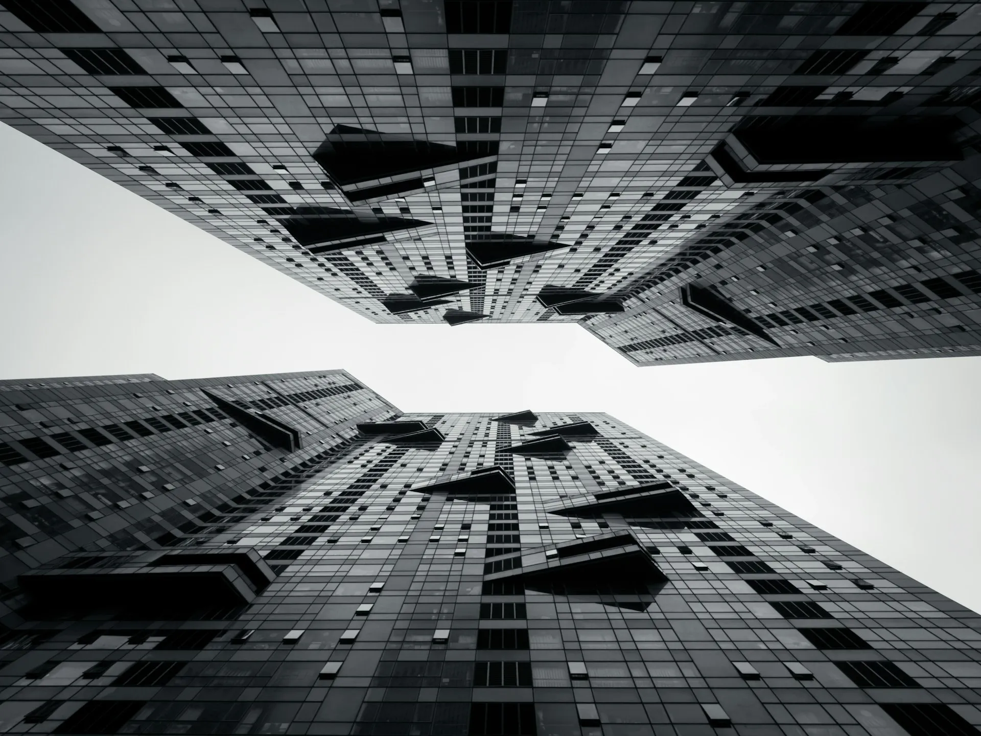 Modern skyscraper under bright daylight